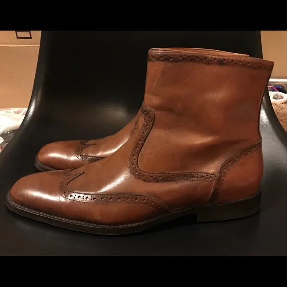 Johnson & Murphy Men\'s Sheepskin‎ Ankle Boots Size 10 Brown Men main image 3